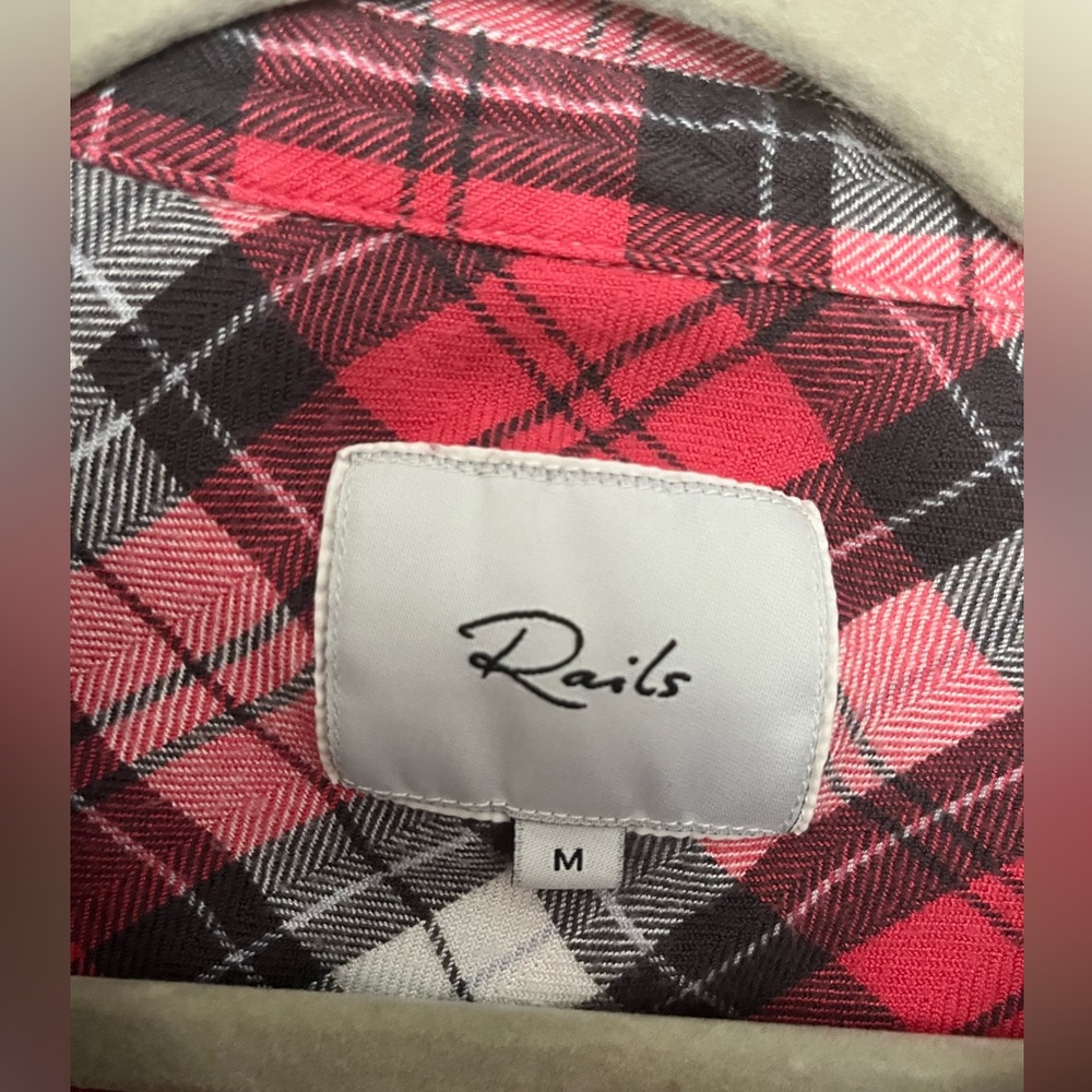 Rails Plaid Button Down, Medium, Red - image 3